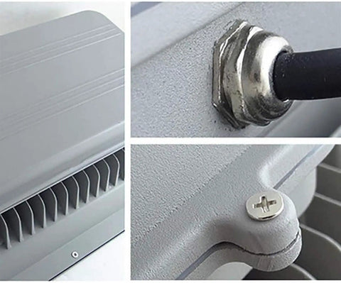 Close-up of JUDYSSY Led Floodlight Led Flood Light detailing the waterproof aluminum body and connection features.
