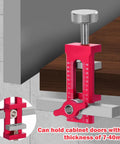 Portable Aluminum Alloy Cabinet Door Positioner Tool For A No Brainer Easy And Precise Installation showcasing double row scale