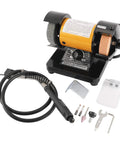 3 Inch All In One Handy Mini Bench Grinder Polisher With 31 Inch Flexible Shaft And Accessories, Variable Speed Dial 0 To 10000 RPM