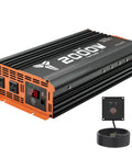 Solid 2000 Watt Power Inverter 12V DC To 110V AC Converter For RV Truck Home with USB port and remote control.