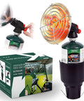 Portable Propane Golf Cart Heater With Cup Holder, 4100 BTU Self Ignition, Cordless Outdoor Golf Cart Accessory For EZGO Yamaha Club Car, Fuel Not Included, Keeps You Warm On Cold Rides, shown with packaging.