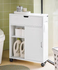 Slim Toilet Storage Cart With Wheels For Narrow Spaces 3 Tier Organizer For Toilet Paper Rolls Brushes Towels