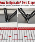 Heavy Duty Hand Seamer For Standing Seam Roofing Pro Grade Dual Stage Tool For 90 And 180 Degree Seams demonstration