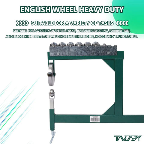 Rock Solid Heavy Duty English Wheel For Auto Body Metal Shaping And Panel Smoothing Top Shelf Benchtop Roller With Rustproof Stainless Steel Frame To Flatten Dents And Bend Sheet Metal Like A Champ