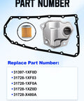 Heavy Duty Transmission Filter Kit With Gasket Set And Oil Cooler Filter For 20 Hole Transmissions Replaces OE 31728-1XF02