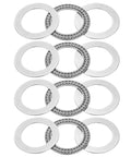Thrust Needle Bearing Set With Eight Washers 35Mm Inner Dia 52Mm Outer Dia 4Mm Thick Chrome Steel Needle Rollers With Steel Cage