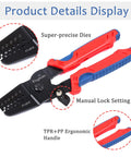 Open Barrel Wire Crimper For JAM Molex Tyco JST Connectors with ergonomic handle and precise dies