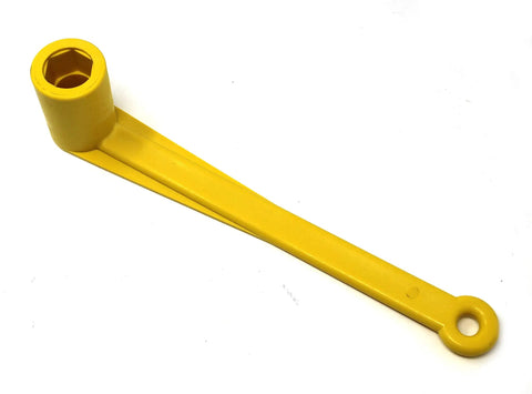 1-1/16 Inch Marine Propeller Wrench With 9/16 Inch Drain Plug Socket Durable Glass Reinforced Plastic Yellow Onboard Emergency Tool