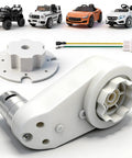 White Gearbox With 12 Volt RS550 40000 RPM High Speed Motor Upgrade Kit For Kids Ride On Cars with connector and screws
