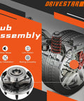 2WD Front Wheel Hub And Bearing Assembly For Chevy Silverado 1500 1999 Through 2006 GMC Sierra 1500 Yukon 2000 Through 2006 Cadillac Escalade 2002 Through 2006 Six Lug Driver Or Passenger Side, showing hub assembly details and components.