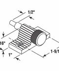 Diagram of 1 Inch Twist In Sliding Patio Door Lock With Zamac Cast Housing And Aluminum Bolt White Finish Replacement Lock For Extra Security