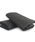 Water Activated Flood Bags Two Pack No Sand No Labor Needed Ready To Use Expand Up To Three Point Five Inches In Minutes Protect Doorways Garages And More Lightweight And Compact For Easy Storage, showing two unexpanded black flood bags.