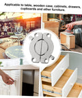 Heavy Duty Zinc Alloy Table Lock Connectors For Dining Tables DIY Friendly Easy Install Tabletop Joining Buckles Durable Hardware For Furniture Assembly Sturdy Metal Table Connector Brackets For Safe Sturdy Furniture Setup used on dining tables and drawers