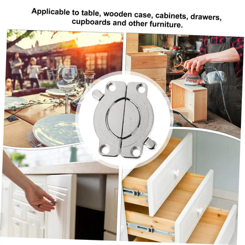 Heavy Duty Zinc Alloy Table Lock Connectors For Dining Tables DIY Friendly Easy Install Tabletop Joining Buckles Durable Hardware For Furniture Assembly Sturdy Metal Table Connector Brackets For Safe Sturdy Furniture Setup used on dining tables and drawers