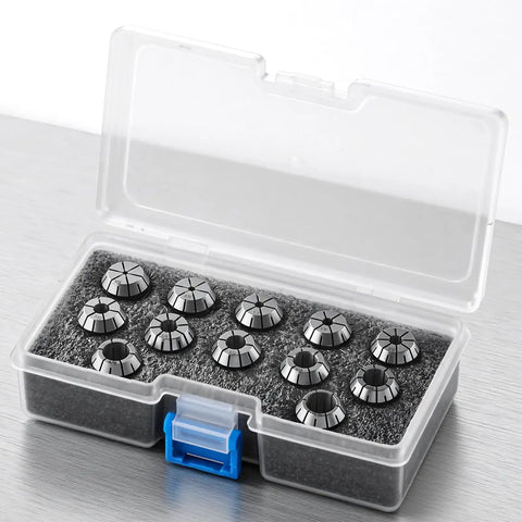 Shop Tested ER16 Collet Set 12 Piece 1/16 To 13/32 Inch High Precision Spring Collet Chuck For CNC Routers Built Like A Tank For Precision Milling Work