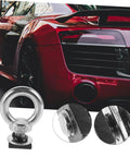 Heavy Duty Roof Rack Tie Down Kit With Stainless Steel Eye Bolt Anchors Slot Track Mounts Ring Bolts And Press Fasteners For Rock Solid Gear Security On SUVs And Trucks. 304 stainless eye bolt anchor on red sports car