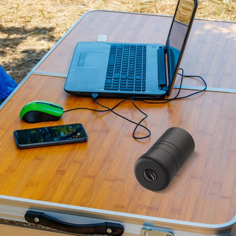 Erecting Power Eyepiece 20mm For 1.25 Inch Newtonian Reflector Telescopes with laptop on wooden table