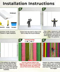 Installation instructions for Wall Mural Peel And Stick Self Adhesive Removable Large Wall Decor Scene in Kids Room