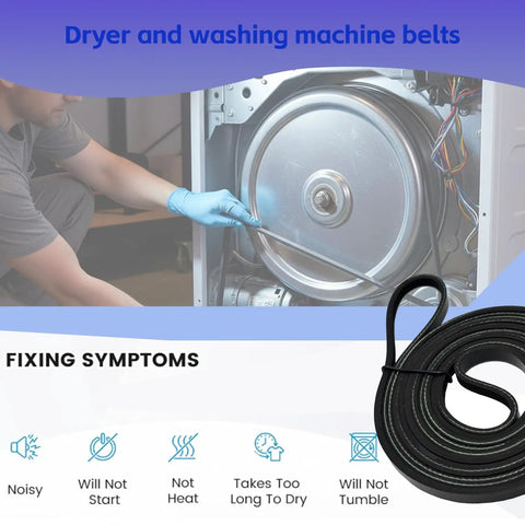 Premium Dryer Drum Conveyor Belt Replacement with Durable Rubber and Reinforced Polyester in use during dryer repair