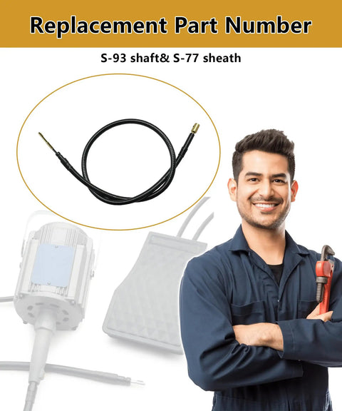 Ultimate Flex Shaft Kit For Rotary Tools 39 Inch S93 Inner Shaft And S77 Outer Sheath Replacement Parts with tools and worker
