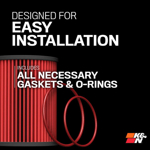 Beefy Premium Oil Filter With Big Capacity And High Efficiency For 20000 Mile Engine Protection Fits Audi Porsche Volkswagen Models 2009 Through 2023 With Synthetic Motor Oil Compatibility HP 7038, shown with gaskets and O-rings