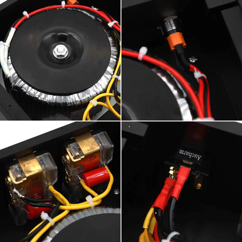 Toroidal Isolation Transformer 500W Power Processor For Audiophile HiFi Rigs Clean AC Power Filter Surge Protector And 4 Way Socket Line Conditioner For Audio Equipment 115 230V internal components view