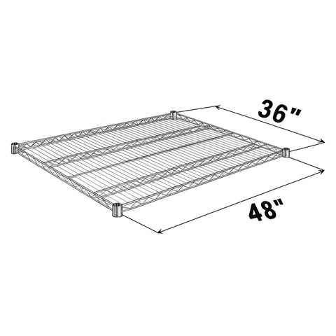 Rock Solid Chrome Wire Shelving Unit 36 X 48 Inches, Nsf Certified Heavy Duty Steel Racks Handling 600 Pounds, Snap Together Adjustable Levels, Built Legit For Workshop And Pantry Storage, 2 Pack
