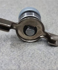 Home Bread Making Pan Barrel Maintenance Part BM0501W stainless steel component for precise dough cutting in bakeries.