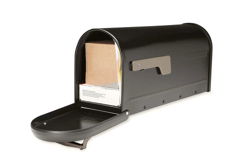 Chadwick Postmount Mailbox In Rubbed Bronze For Large Curbside Deliveries With Rugged Steel Reinforced Opening And Cast Aluminum Handle