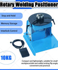 Solid Rotary Welding Positioner Workhorse With Smooth Operator Spin And Quick 0 To 90 Degree Tilt Angles designed for small workpieces with interlock control.