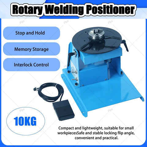 Solid Rotary Welding Positioner Workhorse With Smooth Operator Spin And Quick 0 To 90 Degree Tilt Angles designed for small workpieces with interlock control.