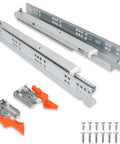 Under Mount Drawer Slide Three Quarter Inch Self Close, 18 Inch, Six Pairs, Concealed Soft Close Drawer Runners with screws