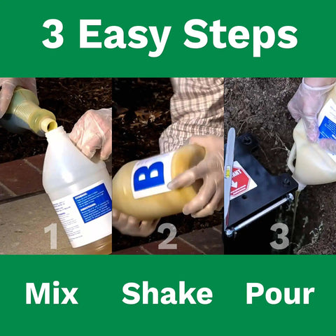 1-Post Kit For Any Post Type; Quick, No Tools Needed Concrete Alternative that sets fast in three steps: mix, shake, pour.