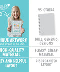 Woman holding Blank Recipe Book For Writing Your Own Dishes Spiral Notebook With 79 Blank Pages DIY Kitchen Journal