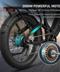 Powerful 2000W Peak Electric Mountain Bike With 864Wh Battery And Step Through Frame Delivers 40 To 80 Mile Range On Fat Tires