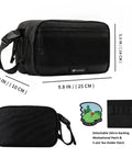 Go To Golf Pouch Bag For Balls And Valuables With Hook And Loop Front Panel Detachable Tee Holder And Motivation Patches