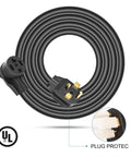 Heavy Duty Dryer Extension Cord 4 Prong 30 Amp NEMA 14 30P To 14 30R For Dryer Power And EV Charging 125 Volt To 250 Volt 10 Feet