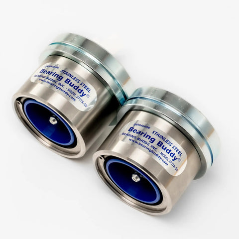 2717A-SS Heavy Duty Wheel Bearing Protector With 23B Bra And Blue Grease Indicator for Boats, RVs, and Trailers - top view