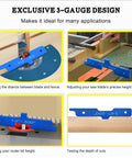 Heavy-Duty Aluminum Router Table Setup Bars Set Of 7 Pieces For Dead-On Woodworking Precision Depth Control And Fence Alignment Compatible With Kreg Systems - gauges for depth and height adjustments.