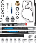 Beefed Up 38 Piece High Pressure Oil Pump HPOP Master Service Kit With Hoses And Lines Crossover Kit For Ford 7.3L Powerstroke Diesel Engines