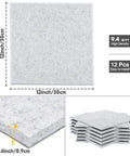 Self Adhesive Soundproofing Panels 12 Pack Square Acoustic Foam For Walls 12 inch tiles, high density, easy to install.