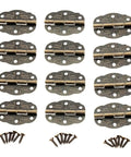 20pcs Antique Butterfly Hinges For Wooden Jewelry Box Set With Vintage Iron Design arranged with screws visible