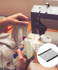 Person using Top Shelf Heavy Duty Plastic Tagging Fasteners For Clothes And Retail 3 Inch Black Label Gun Barbs on fabric.