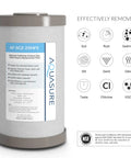 Aquasure sediment carbon zinc triple stage whole-house water filter replacement shown with features for bacteria inhibition.
