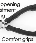 4.75 Inch Precision Mini Nippers Side Cutting Pliers For PCB And Electronics, Pro Grade Flush Cutters With ESD Safe Grips, black handle
