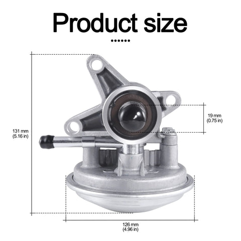 Vacuum pump front view; silver metal body with mounting flange and inlet port