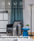 Dope Black Crystal Floor Lamp With Three Lights, Tall Pole Modern Minimalist Style featured in a stylish living room setting.