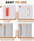 Guide for Ultra Thin Stainless Steel Cabinet Door Magnets With Adhesive Backing No Drill Required 4 Pack Magnetic Door Catches