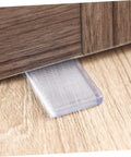 36 Piece Heavy Duty Leveling Shims For Furniture Stabilizer Bed Risers Non Slip Couch Block under a wooden table leg.