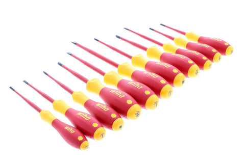 Beefy Insulated Slim Screwdriver Set, 11-Piece With Slotted, Phillips, Xeno, Square, Individually Tested to 10,000 Volts AC